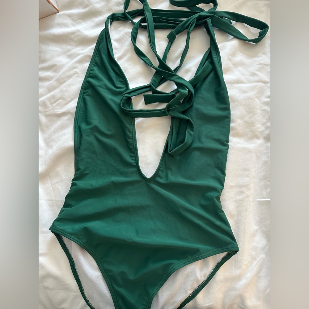 Green one piece swimsuit size Small